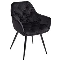 Стул MALTA BLUVEL-19 BLACK, велюр M-City