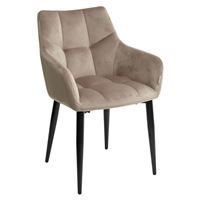 Стул HECTOR BLUVEL-40 BEIGE, велюр/ черный каркас М-City