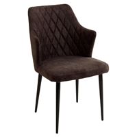 Стул HERMAN ТЕМНО-КОРИЧНЕВЫЙ #31, античная ткань / черный каркас М-City