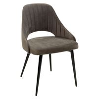 Стул FANTINE-LS ГРАФИТ #14, велюр / черный каркас М-City