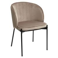 Стул DIANA BLUVEL-40 BEIGE, велюр / черный каркас М-City