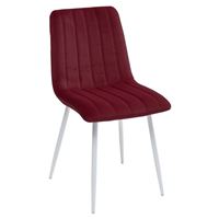 Стул DUBLIN G108-38 винный, велюр / белый каркас М-City