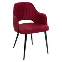 Стул FANTINE-LA ВИННЫЙ #16, велюр / черный каркас М-City