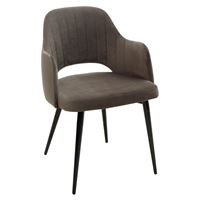 Стул FANTINE-LA ГРАФИТ #14, велюр / черный каркас М-City