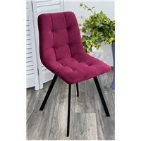 Стул CHILLI-Q SQUARE винный #16, велюр / черный каркас М-City