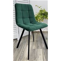 Стул CHILLI-Q SQUARE зеленый #19, велюр / черный каркас М-City