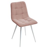 Стул CHILLI-Q розовый #15, велюр / белый каркас М-City