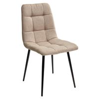 Стул ДИЛАН, цвет темно-бежевый #08, ткань / черный каркас М-City