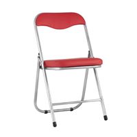 Стул складной ДЖОН металлик, красный