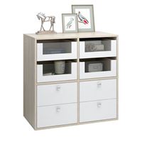 Комод Прайм-22-6 дуб сонома / белый