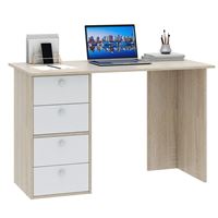 Компьютерный стол Прайм-41 дуб сонома / белый