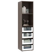 Стеллаж Прайм-41-4 венге / белый