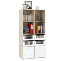 Стеллаж Прайм-42-3 дуб сонома / белый