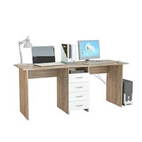 Стол для двоих Тандем-2 дуб сонома / белый