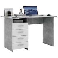 Стол письменный Милан бетон / белый