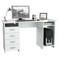 Стол письменный Милан-6 белый