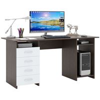 Стол письменный Милан-6 венге / белый