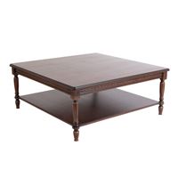 Стол журнальный "Луиджи-16" (темный орех/патина темная / 110х110хН45)