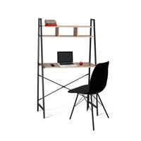 Стол SHT-Т36 (ЛДСП/металл/черный муар/скандинавский орех)