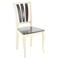 Стул жесткий "Кабриоль" (Тон 10 Слоновая кость/ Тон 7 Орех темный)