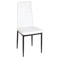 Стул С-105 PIXEL (WHITE PU) ноги чёрные