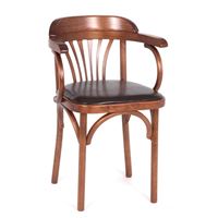 Стул Венский мягкий (средний тон, кожзам коричневый)