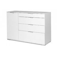 Комод Лайн-3 (Белый/Белый глянец)