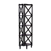 Этажерка-стеллаж угловая "Джульетта"-4 (венге) Вис