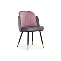 Стул Penelopa dark gray / pink / black / gold