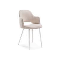 Стул Гутрид прошивка ромбы сзади бежевый / белый