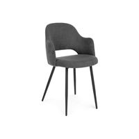 Стул Гутрид прошивка ромбы сзади темно-серый / черный