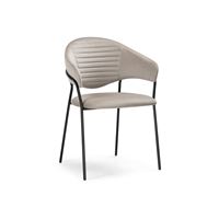 Стул Рансол дымчатый / черный глянец