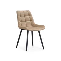 Стул Челси велюр бежевый / черный