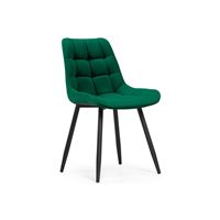 Стул Челси велюр зеленый / черный
