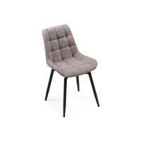 Стул Челси крутящийся велюр латте / черный