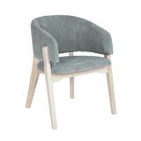 Кресло Милана (беленый дуб / ткань Т11 - св. бирюзовый)