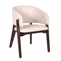 Кресло Милана (темный тон / ткань Т2 - ваниль)