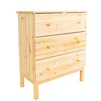 Комод "Тарва Т-3" 3 ящика (натуральный)