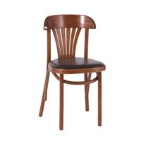 Стул "Астра классик" мягкий (Средний тон, экокожа коричневая)