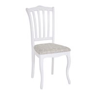 Стул Ланна (тон 304  белый/ткань Рио полоса 17)