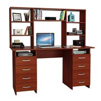 Стол компьютерный Милан-10, с надставкой орех итальянский