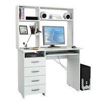 Стол компьютерный Милан-3, с надставкой белый