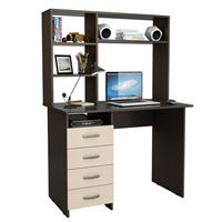 Стол письменный Милан, с надставкой венге / дуб молочный