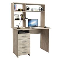 Стол письменный Милан, с надставкой дуб сонома