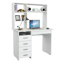 Стол письменный Милан-1, с надставкой белый