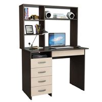 Стол письменный Милан-1, с надставкой венге / дуб молочный