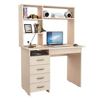 Стол письменный Милан-1, с надставкой дуб молочный