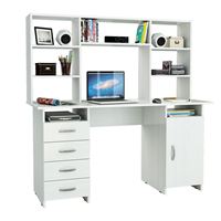 Стол письменный Милан-7, с надставкой белый