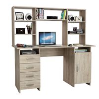 Стол письменный Милан-7, с надставкой дуб сонома