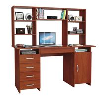 Стол письменный Милан-7Я, с ящиком и надставкой орех итальянский